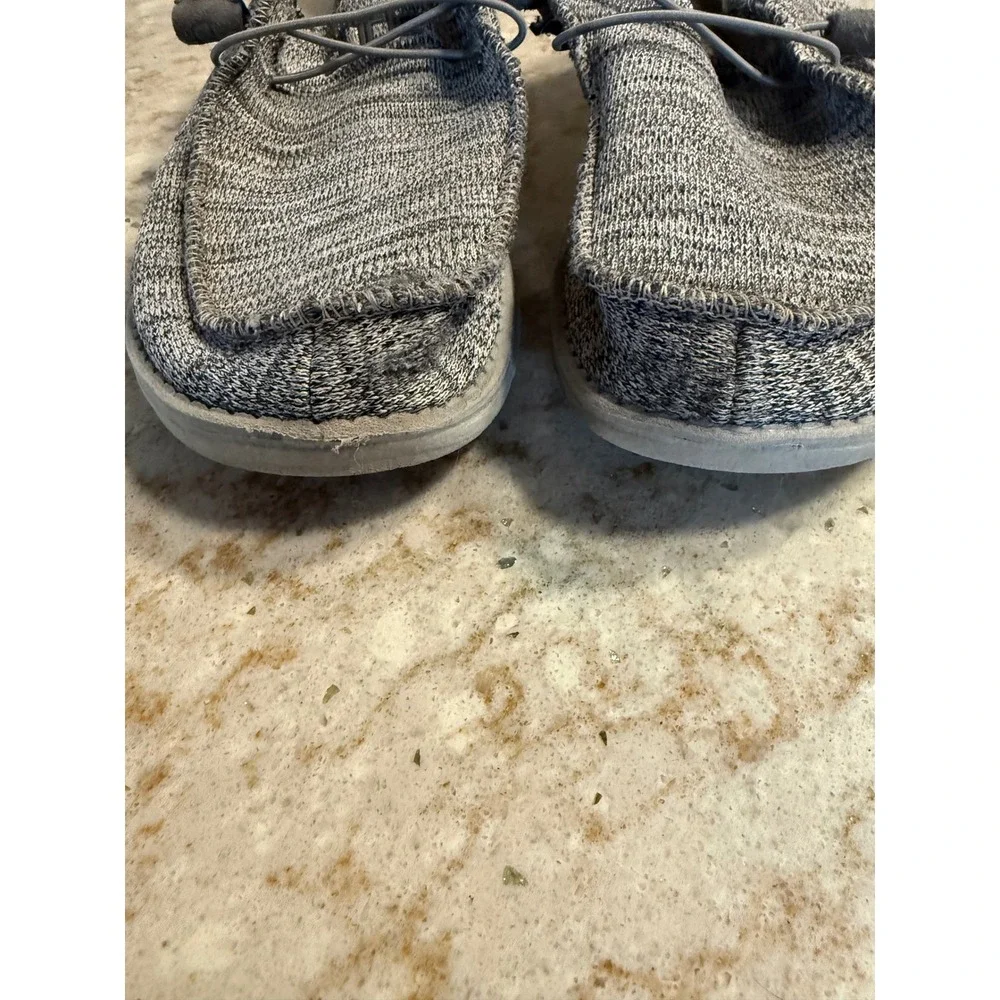 Hey Dude Wally B Sox Grey Knit Slip On Loafers Mens 11 111033000